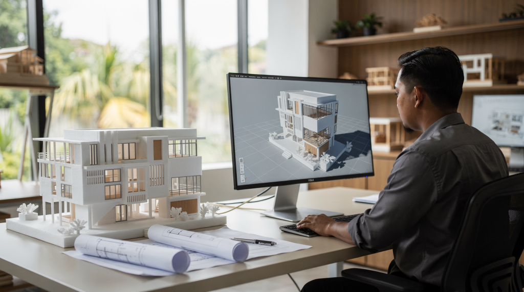 Cara Kerja Pemodelan 3D dalam Presentasi Arsitektur