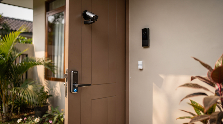 Sistem Keamanan Rumah Pintar: Kamera, Sensor, dan Smart Lock